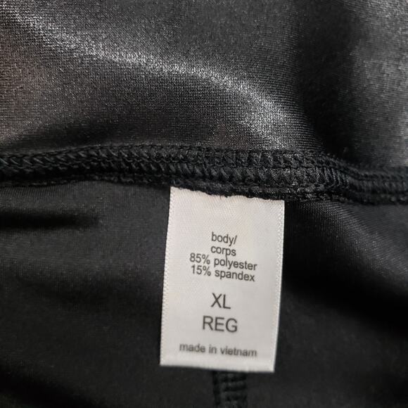 Maurices Pants Black Shiny Faux Leather Look XL Ankle Slim Straight Rocker NWT - Picture 11 of 11